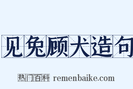 见兔顾犬造句是什么意思的图片